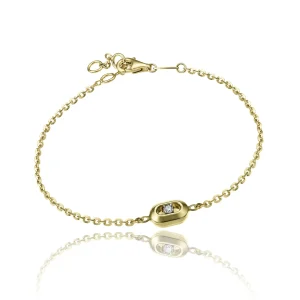Hot Bracciale Chimento Donna Double Optima in Oro Giallo e Diamante cod.1B10260B11190 Donna Gioielli Donna
