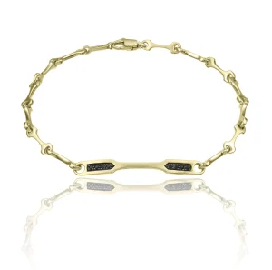 Fashion Bracciale Chimento Uomo in Oro Giallo e Diamanti Neri 1B04511BN1 Uomo Gioielli Uomo
