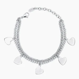 Outlet Bracciale Con Pendenti Cuore Donna Gioielli | 231792 Donna Gioielli Moda Donna