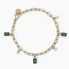 New Bracciale Con Pendenti Smeraldo Donna Gioielli | 232349 Donna Gioielli Moda Donna