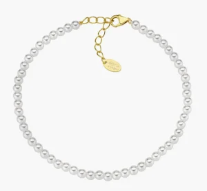 Best Bracciale con Perle di Cristallo 3 mm |  BRPE30SWGB16 Donna Gioielli Moda Donna