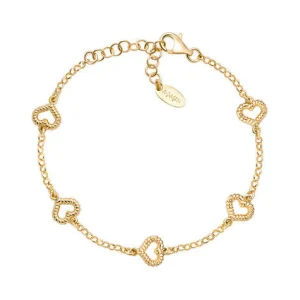 Outlet Bracciale "Cuore Multiplo" In Argento Dorato Gioielli Coccole |  BRGOCUG1 Donna Gioielli Moda Donna