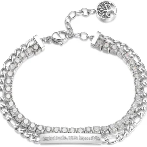Online Bracciale Donna Con Piastrina E Zirconi Gioielli Desideri |  BEI051 Donna Gioielli Moda Donna