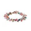 Fashion Bracciale Donna Enjoy Argento Rosa E Pietre Multicolor Mariacristinasterling |  G4108R Donna Gioielli Moda Donna