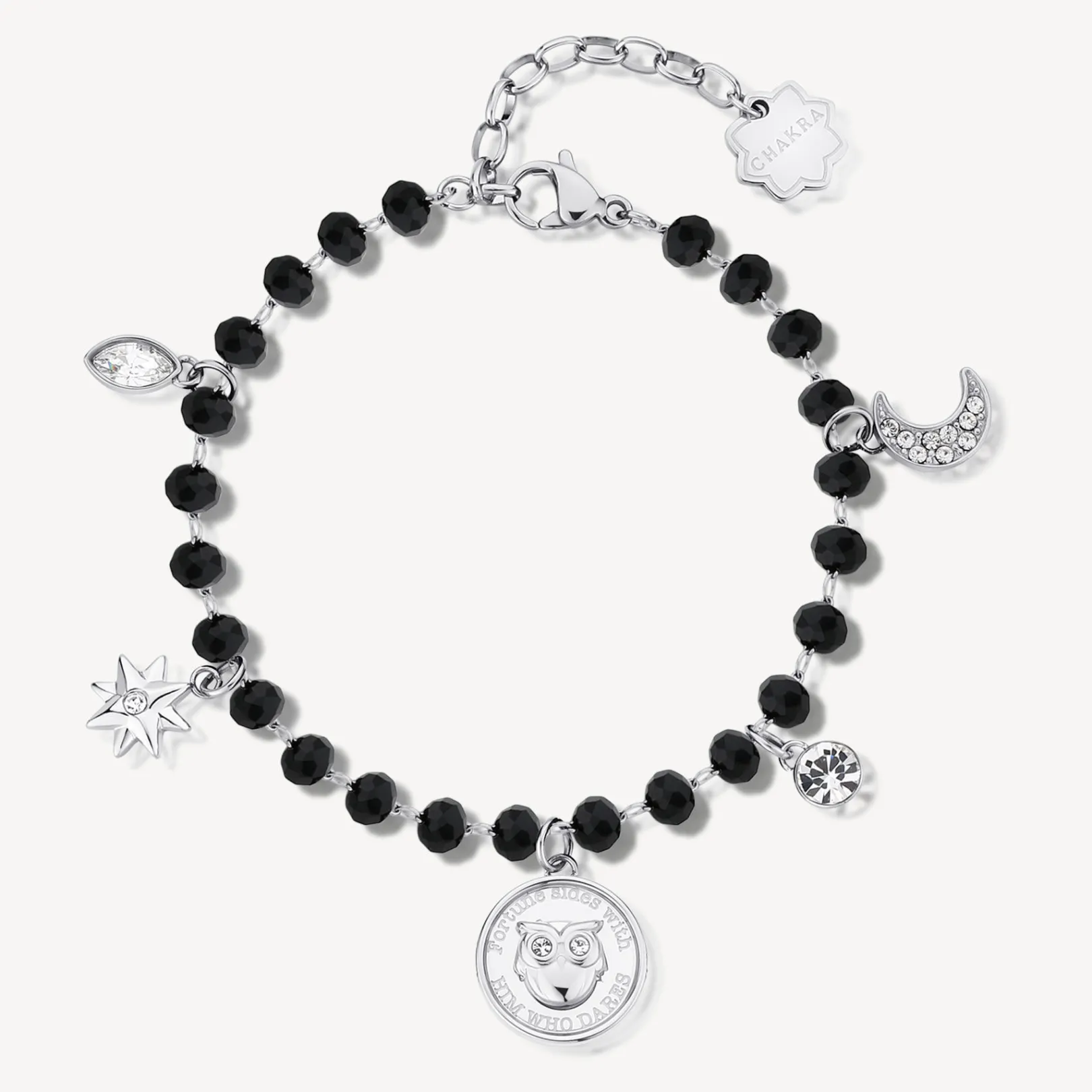bracciale_donna_gufo_port_0.webp Outlet Bracciale Donna Gufo Portafortuna Gioielli Chakra | BHKB130 Donna Gioielli Moda Donna