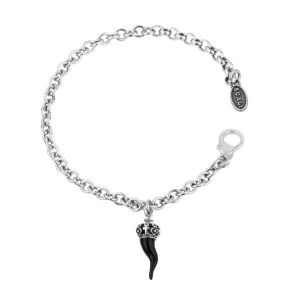 Sale Bracciale Donna In Argento Con Corno Nero Gioielli | BM2030/4 Donna Gioielli Moda Donna