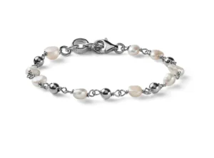 Clearance Bracciale Donna In Argento E Perle Bianche Mariacristinasterling | G4279 Donna Gioielli Moda Donna