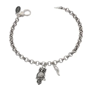 Clearance Bracciale  Donna In Argento "Civetta e Corno" Gioielli | BM2021 Donna Gioielli Moda Donna
