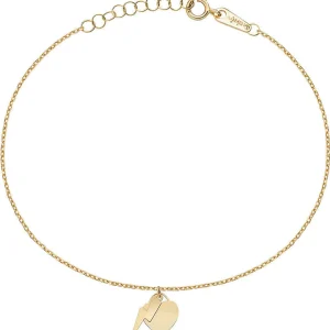 Outlet Bracciale Donna In Oro Con Cuore E Fulmine Gioielli | AU9BRCFG3 Donna Gioielli Moda Donna