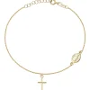 Fashion Bracciale Donna In Oro Con Croce Gioielli |  AU9BRCRMIG3 Donna Gioielli Moda Donna