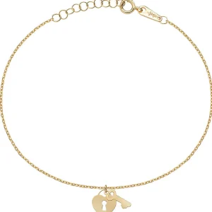 Outlet Bracciale Donna In Oro Con Chiave E Lucchetto Gioielli | AU9BRCCG3 Donna Gioielli Moda Donna