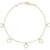Hot Bracciale Donna In Oro Con Cuori Gioielli | AU9BRMCUG Donna Gioielli Moda Donna