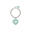 Outlet Bracciale Donna Objects  Con Ciondolo Cuore Verde Acqua | BR-343 Donna Gioielli Moda Donna