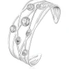 Outlet Bracciale Donna Rigido Con Pietre Gioielli Destiny | BDY14 Donna Gioielli Moda Donna