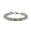 Sale Bracciale Donna Snake Riviera Cerchi Argento E Glass Roundel Oceano Mariacristinasterling | G4328R Donna Gioielli Moda Donna