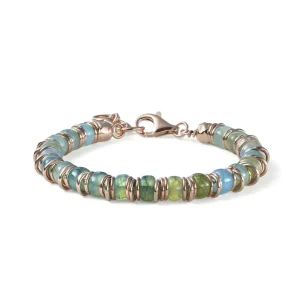 Sale Bracciale Donna Snake Riviera Cerchi Argento E Glass Roundel Oceano Mariacristinasterling | G4328R Donna Gioielli Moda Donna