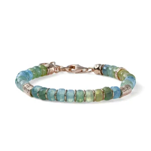 Discount Bracciale Donna Snake Riviera Barilotti Argento E Glass Roundel Oceano Mariacristinasterling | G4325R Donna Gioielli Moda Donna