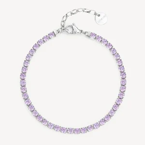 Online Bracciale Donna Tennis Con Zirconi Amethyst Gioielli Desideri | BEI090 Donna Gioielli Moda Donna