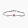 Fashion Bracciale Donna Tennis Con Cuore Rosa Gioielli |  533838-16 Donna Gioielli Moda Donna | Idee Regalo