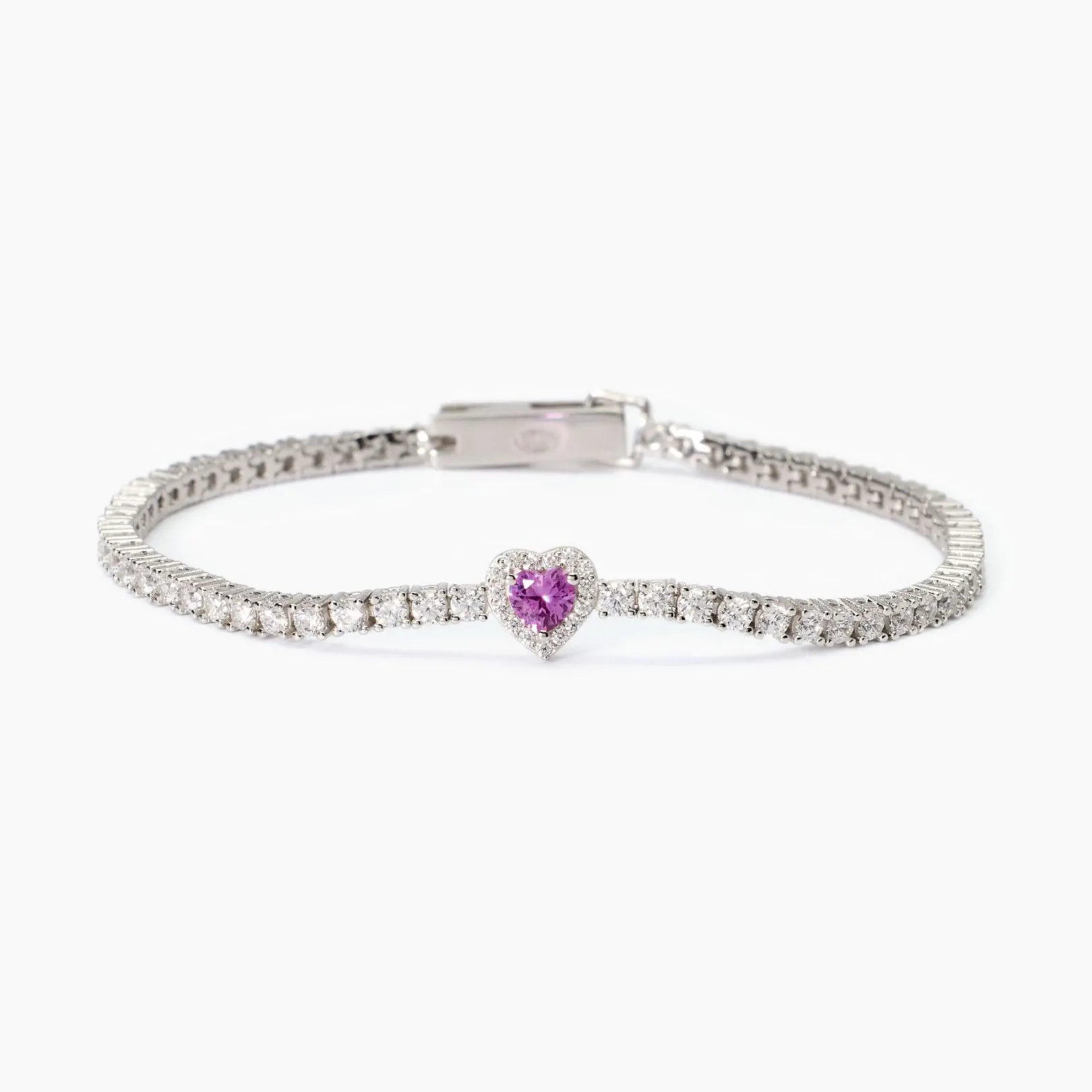 bracciale_donna_tennis_co_0-4.webp Fashion Bracciale Donna Tennis Con Cuore Rosa Gioielli | 533838-16 Donna Gioielli Moda Donna | Idee Regalo