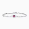 Discount Bracciale Donna Tennis Con Rubino Taglio Baguette Gioielli | 533741-M Donna Gioielli Donna