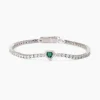 New Bracciale Donna Tennis Con Cuore Verde Gioielli |  533837-18 Donna Gioielli Moda Donna | Idee Regalo