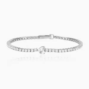 Outlet Bracciale Donna Tennis Cuore Gioielli | 533438-S Donna Gioielli Moda Donna