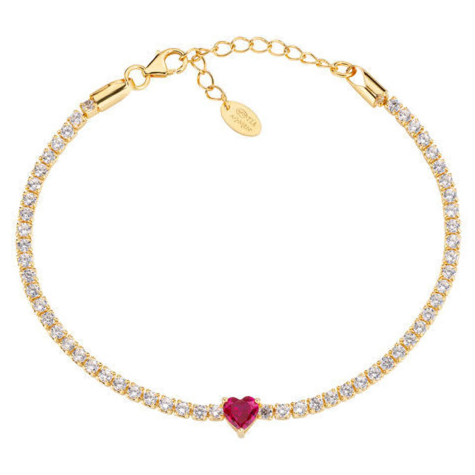 bracciale_donna_tennis_cu_0-5.webp Fashion Bracciale Donna Tennis Cuore Gioielli Tennis | BT21CUGRBZ16 Donna Gioielli Moda Donna