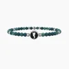 Online Bracciale Elastico Uomo Con Agata Verde E Cornetto Gioielli | 732239 Uomo Gioielli Moda Uomo | Idee Regalo