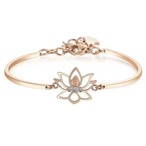 Outlet Bracciale Fiore Di Loto Gioielli Chakra Mistici | BHK405 Donna Gioielli Moda Donna