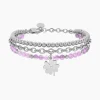 Clearance Bracciale Giada Rosa Con Quadrifoglio Gioielli | 732319 Donna Gioielli Moda Donna | Idee Regalo