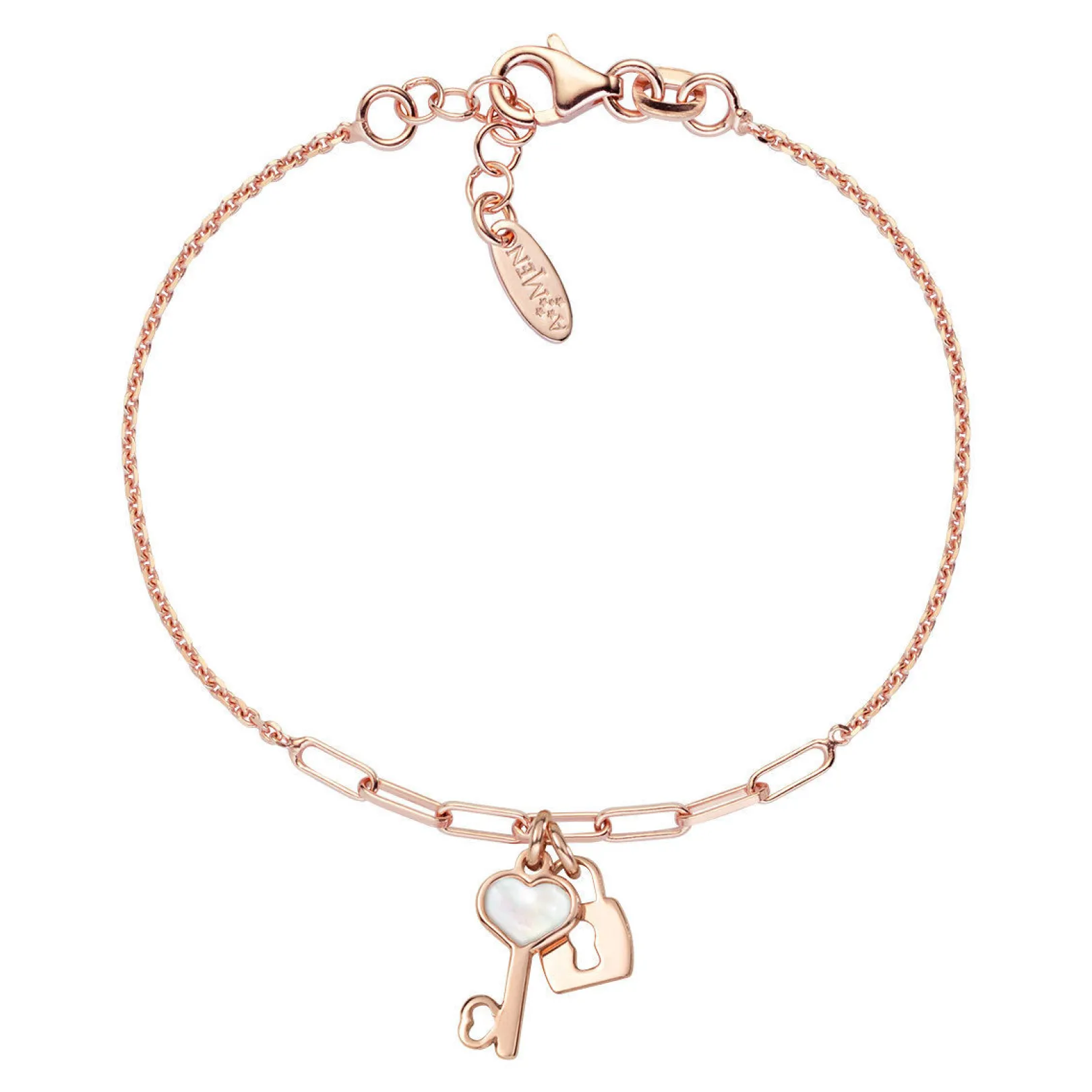 bracciale_in_argento_chia_0.webp Fashion Bracciale In Argento "Chiave E Lucchetto" Gioielli Le Madreperle | BRMPCHRB Donna Gioielli Moda Donna