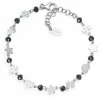 Online Bracciale In Argento Quadrifoglio Stella e Cuore Gioielli Elegance | BRCQSBN Donna Gioielli Moda Donna