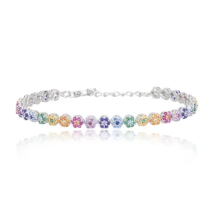 Online Bracciale Tennis In Argento E Zirconi Multicolor | 533330 Donna Gioielli Moda Donna