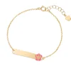 New Bracciale Oro Bambina Con Targhetta E Angelo Rosa Giannotti | NKT377 Gioielli Moda Bimbi