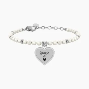 Hot Bracciale Perle Con Ciondolo Cuore Grazie Gioielli | 732339 Donna Gioielli Moda Donna | Idee Regalo