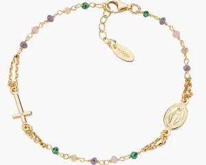 Hot Bracciale Rosario Cristalli Multicolor |  BRO10GTOVE3 Donna Gioielli Moda Donna