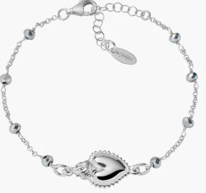 Outlet Bracciale Sacro Cuore Con Cristalli Grigi Gioielli | BRSCGBG Donna Gioielli Moda Donna