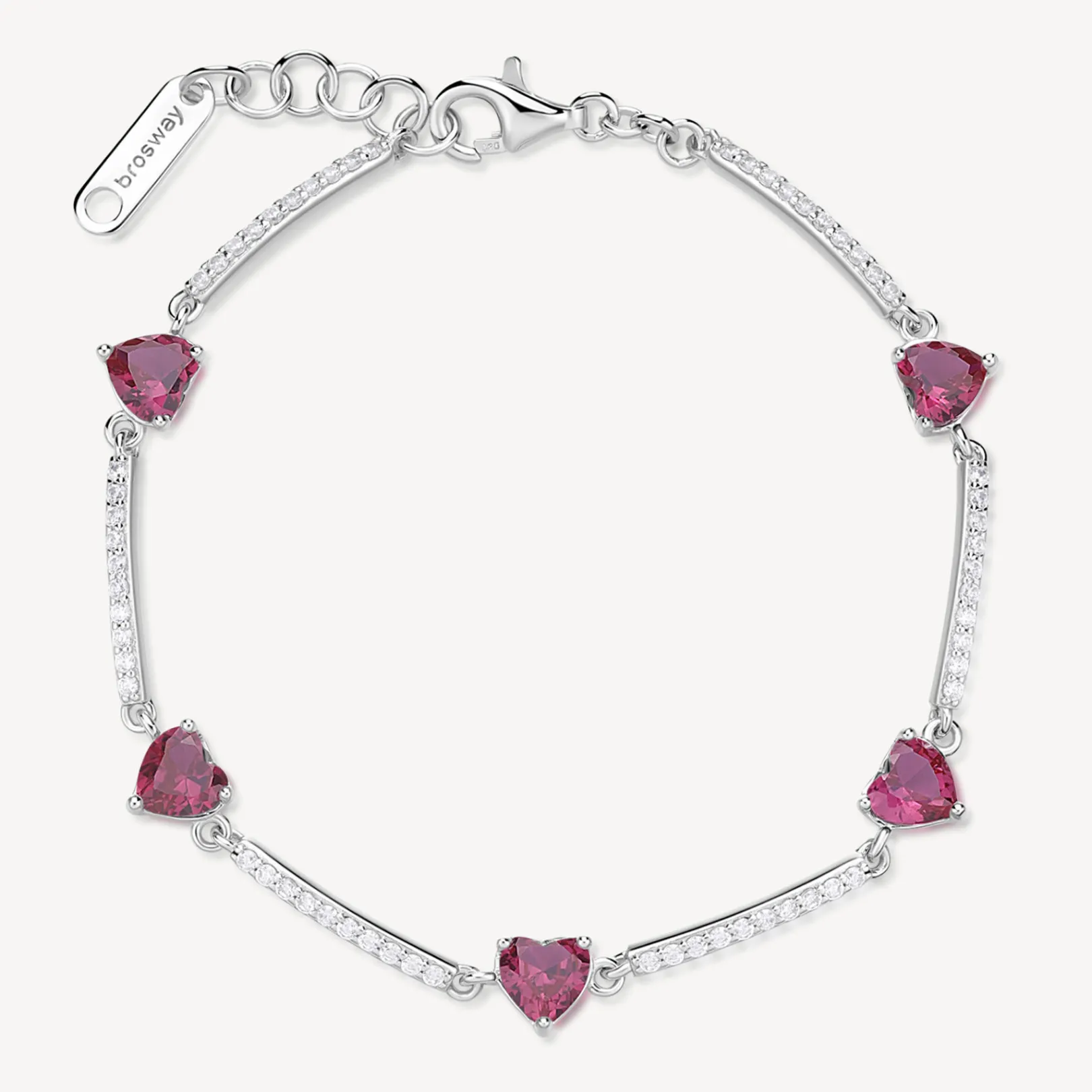 bracciale_semirigido_zirc_0-1.webp Discount Bracciale Semirigido Zirconi Bianchi E Passion Ruby Gioielli Brosway Fancy | FPR118 Donna Gioielli Moda Donna