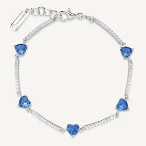 Sale Bracciale Semirigido Zirconi Cuore Freedom Blue Gioielli Brosway Fancy | FFB115 Donna Gioielli Moda Donna
