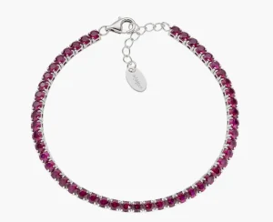 Best Bracciale Tennis 3 mm con Zirconi Rossi | BT3BR17 Donna Gioielli Moda Donna