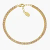 Outlet Bracciale Tennis 3 mm Dorato con Zirconi Champagne | BT3GCH17 Donna Gioielli Moda Donna