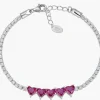 Best Tennis Cinque Cuori Rubino Amen |  BT5CUBRBZ Donna Gioielli Moda Donna