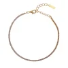 Best Bracciale Tennis Dorato Con Zirconi Bianchi Gioielli | BT1GB17 Donna Gioielli Moda Donna