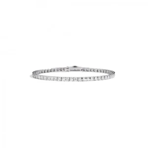 Discount Bracciale Tennis In Oro Bianco E Diamanti Gioielli Timeless |  T39SE883/D-18 Donna Gioielli Donna | Gioielli Uomo