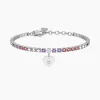 Hot Bracciale Tennis Rosa E Viola Con Cuore Gioielli | 732322 Donna Gioielli Moda Donna | Idee Regalo