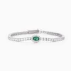 Fashion Bracciale Tennis Smeraldo Gioielli Mabina | 533742-M Donna Gioielli Moda Donna