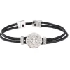 Sale Bracciale Unisex In Pelle Ed Argento Gioielli Settedoni Pietas | BRDIP90CPND Donna Gioielli Moda Donna | Gioielli Moda Uomo