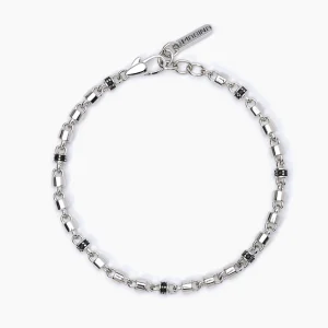 Best Bracciale Uomo Con Inserti Neri Gioielli | 533631 Uomo Gioielli Moda Uomo | Idee Regalo