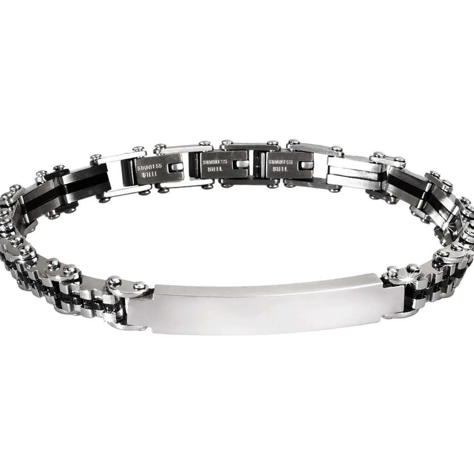 bracciale_uomo_con_piastr_0-1.webp Outlet Bracciale Uomo Con Piastrina Gioielli Type | 231310 Uomo Gioielli Moda Uomo